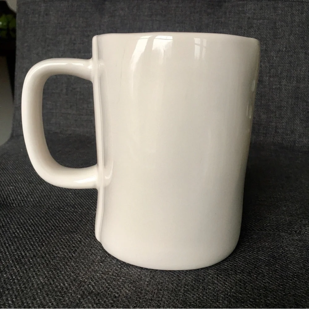 Rae Dunn “CREATE” Coffee Mug, Ivory, Black, 16 oz